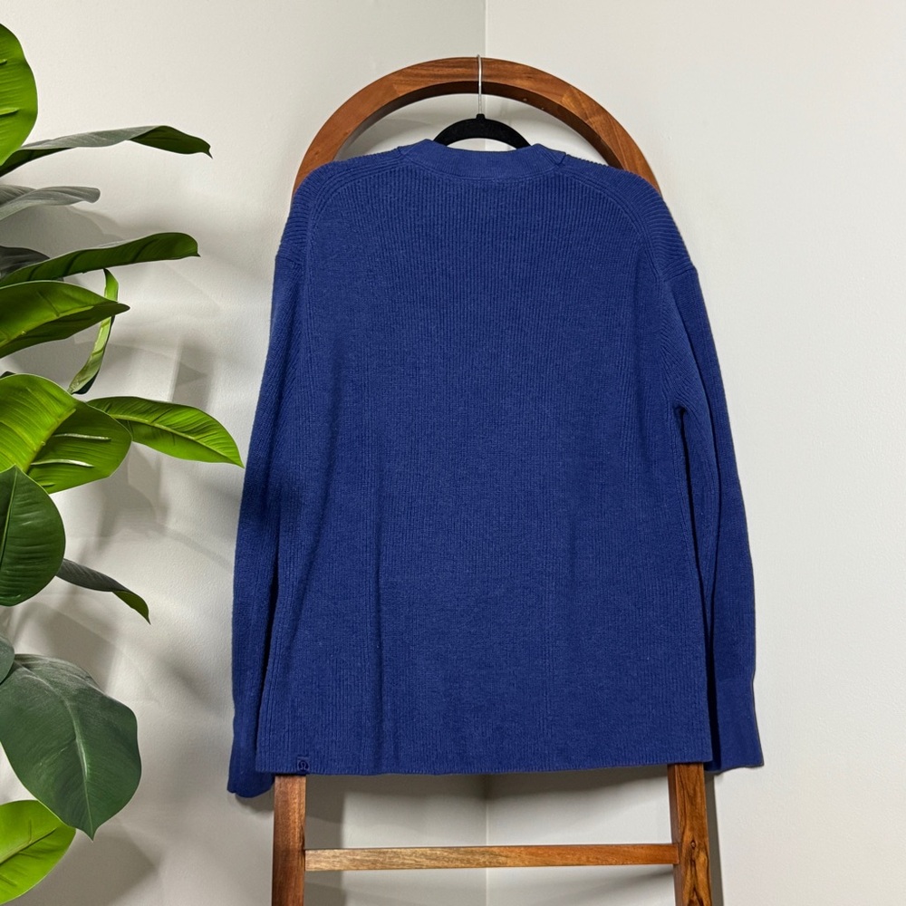 Lululemon 8 Blue Merino Wool Blend Ribbed Crewneck Sweater - Picture 2 of 7